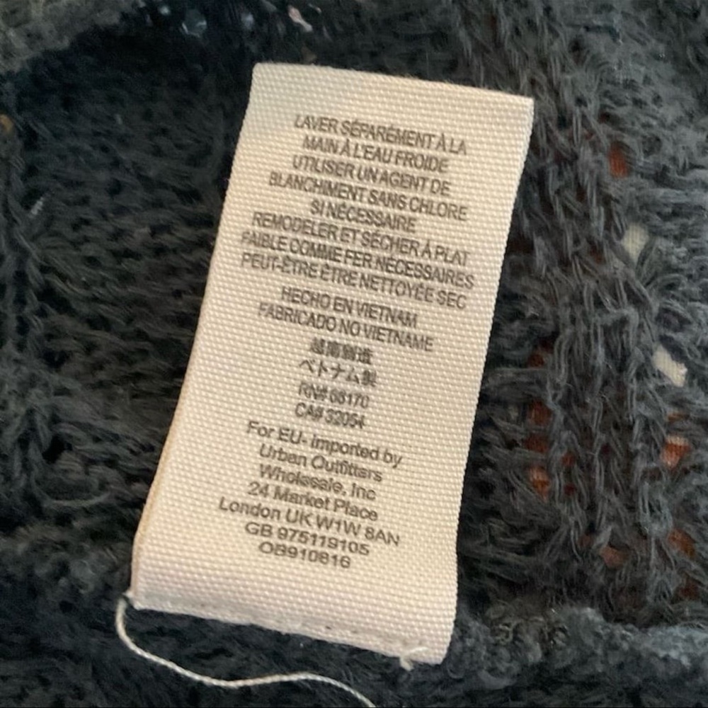Free People We The Free Women's Gray Medium Thien's Hacci Long Sleeve Sweater​ - Picture 9 of 9